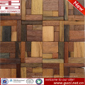Telha de assoalho de 300x300mm misturou a cor de madeira do mosaico do projeto de madeira